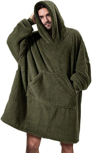 Cozy Hoodie Sweatshirt Big Pocket Double Sided Fleece