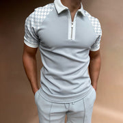 Classic Striped Polo Short Sleeve Lapel Shirt