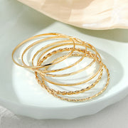Bohemian Chain Bracelet Set Geometric Gold Style