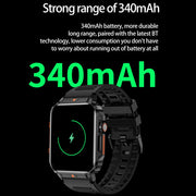 Mil Outdoor GPS Sports Watch: 1.95" Heart Rate, Blood Oxygen, Bluetooth Call