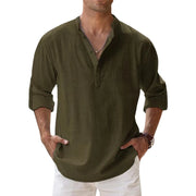 Lightweight Cotton Linen Shirts Long Sleeve