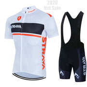 Cycling Jersey 2020 Pro Team STRAVA Summer Cycling Jersey Set Breathable Racing Sport Mtb Bicycle Jerseys Men's Cycling Clothing