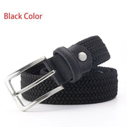 Men Woven Braided Fabric Comfort Stretch Casual Belts