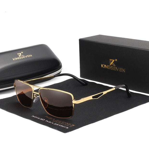 KINGSEVEN  Brand Classic Square Polarized Men Sunglasses