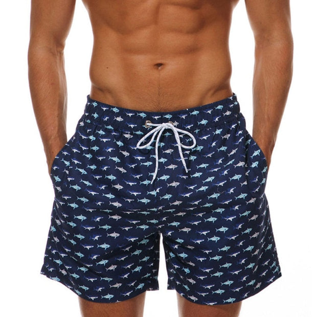 Men's Beach Shorts Summer Surf Trunks Plus Size Drawstring Swimwear