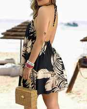Summer Printed Dress: Off Shoulder, Sleeveless Sexy Style