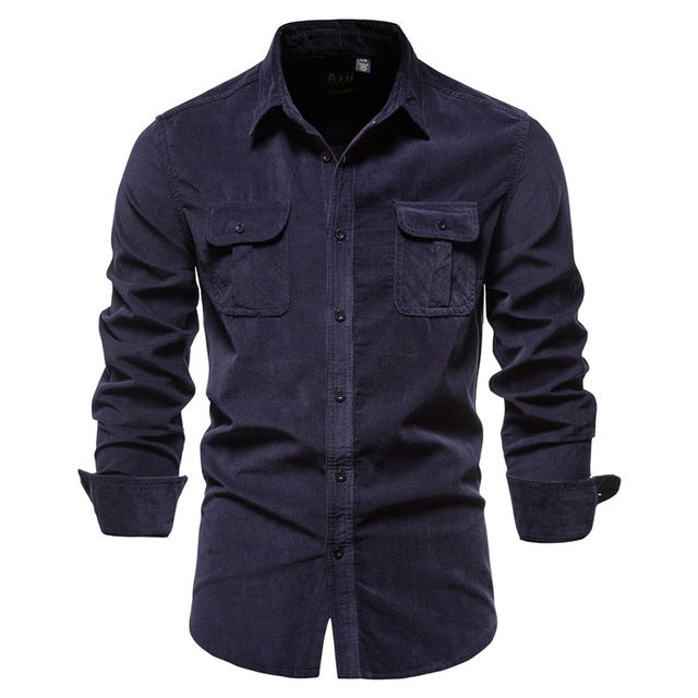 Men's Blue Longsleeve Casual Shirt