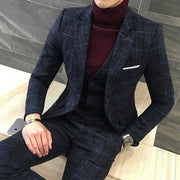 Thick Slim Fit Plaid Suits For Men’s