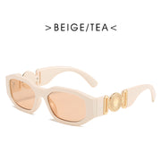 Retro Polygon Sunglasses Small Metal Frames