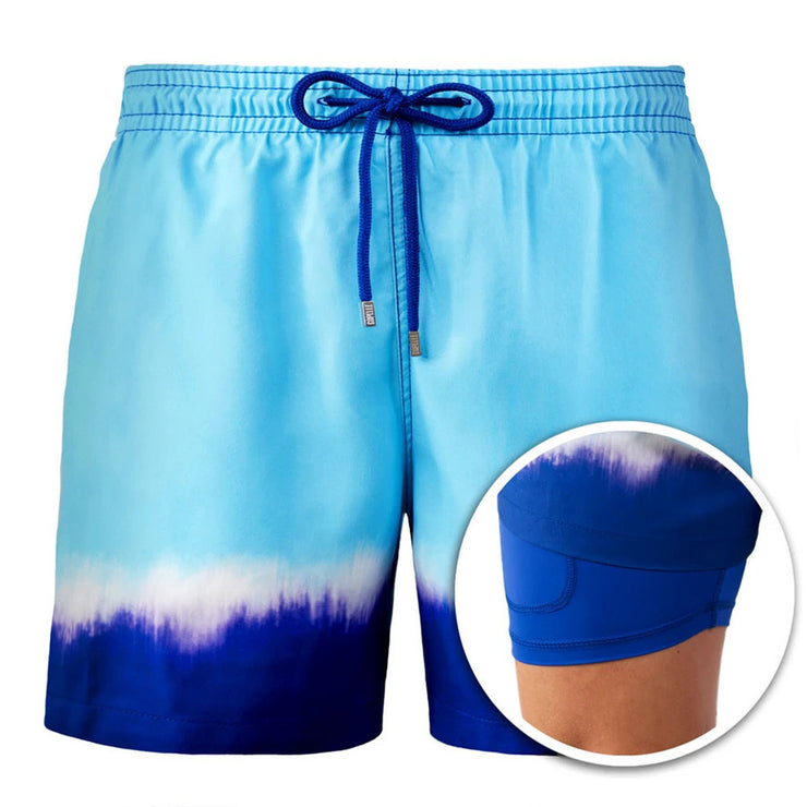 Men's Printed Double Layer Shorts