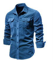 Men's Blue Longsleeve Casual Shirt
