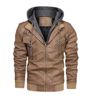 Streetwise Style Sleek PU Jacket for Men Stay Warm Look Cool