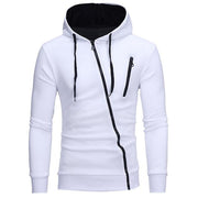 Diagonal Zipper Design Sweatshirt hoodies