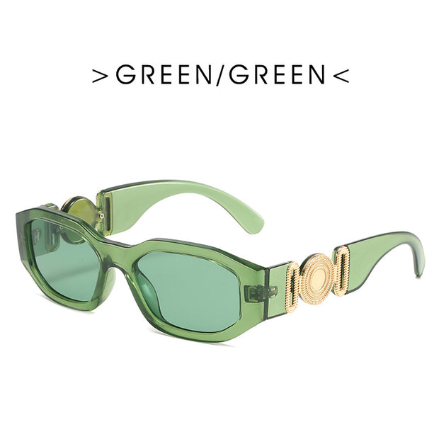 Retro Polygon Sunglasses Small Metal Frames
