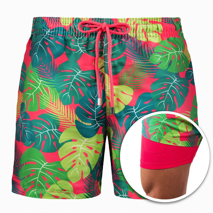 Men's Printed Double Layer Shorts