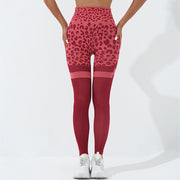 Leopard print fitness pants high waist butt lifting leggings