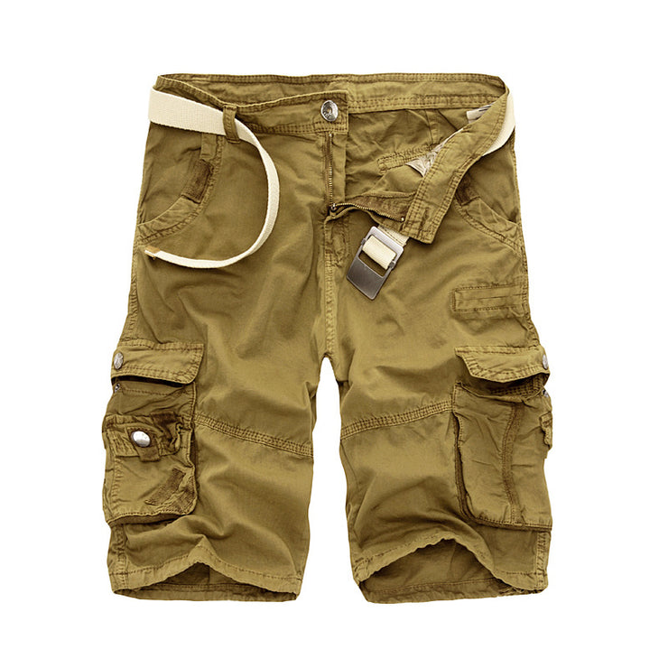 Men's Korean Style Cargo Shorts Multi-Pocket Design