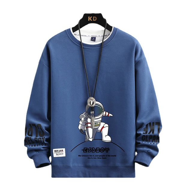 Men’s Sweatshirt Round Neck printed Spaceman