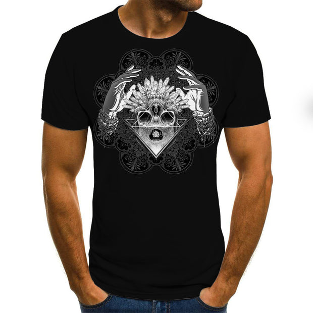 Horror Skull Print 3D T-Shirts for Men and Women