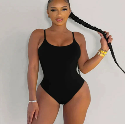 Solid Color Triangle One-piece Swimsuit