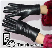Sheepskin Fur Gloves Warm Winter Touch Screen
