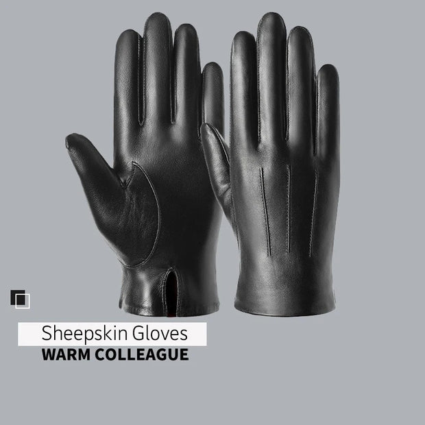 New Sheepskin Touch Screen Gloves Warm Genuine Leather
