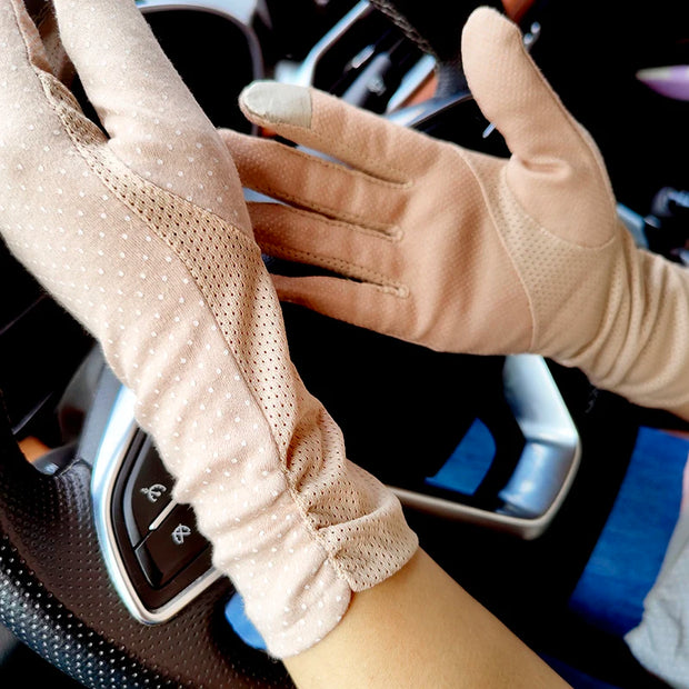 2024 Sun Protection Cotton Dot Gloves Stylish & Non Slip