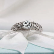 CC Vintage Rings For Women Palace Pattern Silver Color