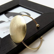 New Arrival Open Brushed Big Round Cuff Bangles