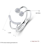 925 Sterling Silver Ring Sparkling Cubic Zirconia Smile Face
