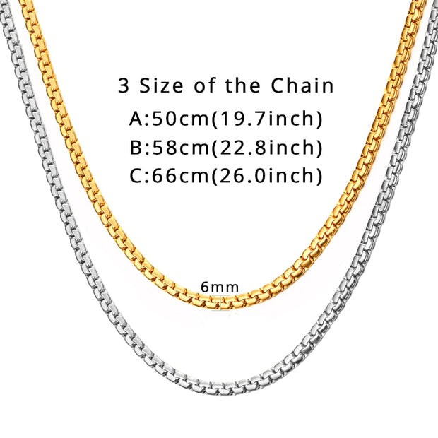 Chain 6MM Long Necklace for Men