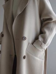 Vintage Long Jacket: Korean Fashion, Oversized Coat