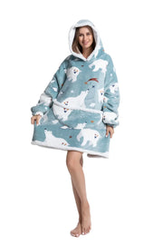 Sherpa Fleece Hoodie Blanket: Warm & Oversized