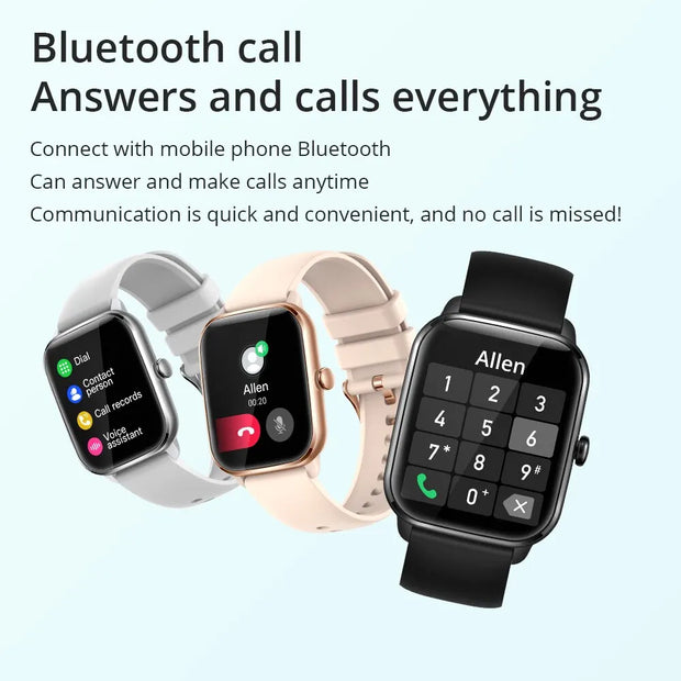 "1.9" Full Screen Smartwatch: Bluetooth Calling, Heart Rate Monitor