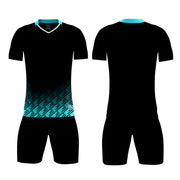 "Custom Thailand Soccer Uniforms - Black/Orange"