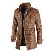 High Quality Men's Street Windbreaker: Leather Thick Jacket