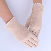 Summer Sunscreen Gloves Cute Dot Lace Design