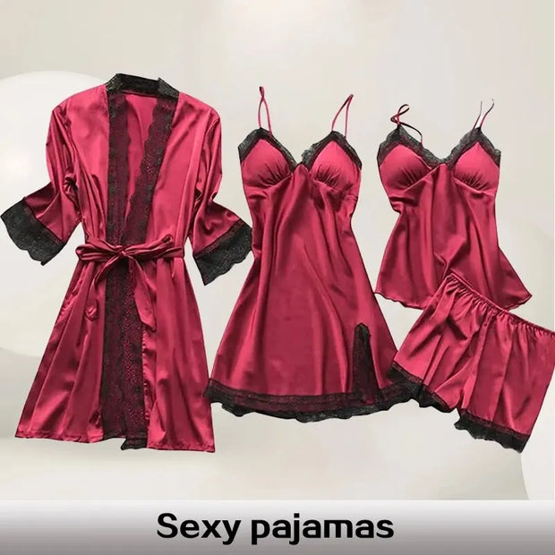 Silk Lace Nightwear Set