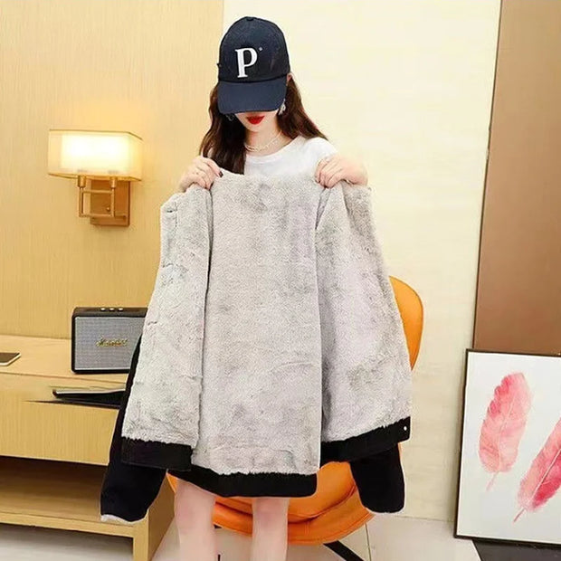 Winter Hooded Jean Jacket: Casual, Fleece Lined, Korean Style