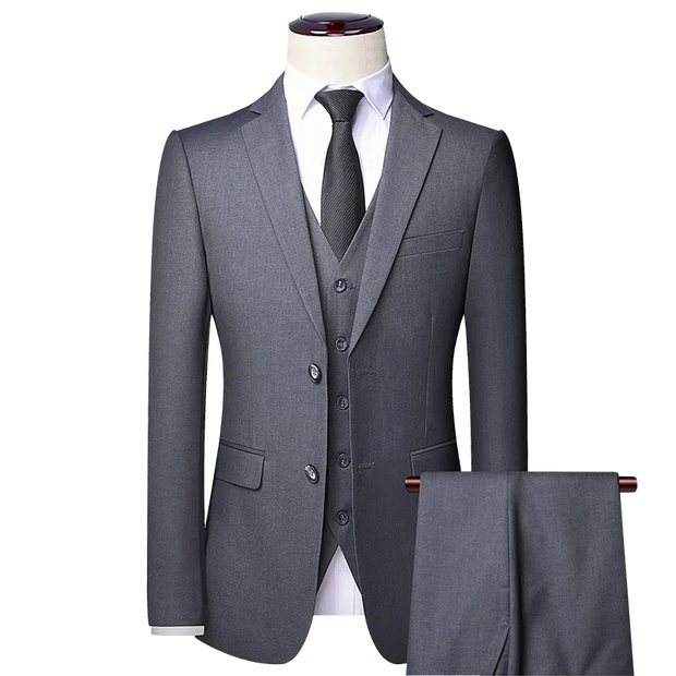 "Solid Color Business Suit Set"