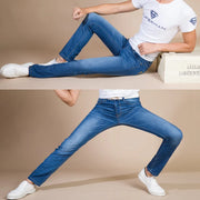Men Brand Jeans Business Casual Stretch Slim Denim Pants