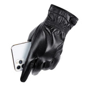 Keep Warm in Fashion with Genuine Leather Touch Screen Mittens