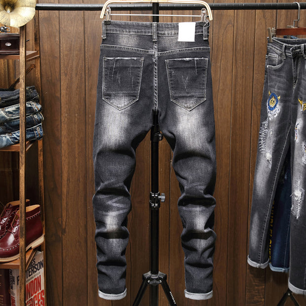 Ripped Men's Jeans Slim Fashion Men's Trousers