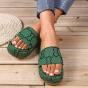 Print Flat Slippers Summer Casual