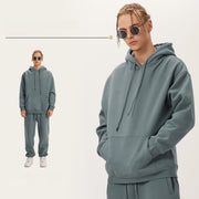 Men's Casual Fleece-lined Thickened Hooded Sweatshirt