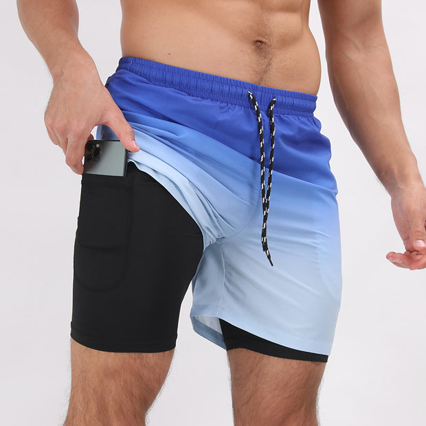 Gradient Printed Shorts