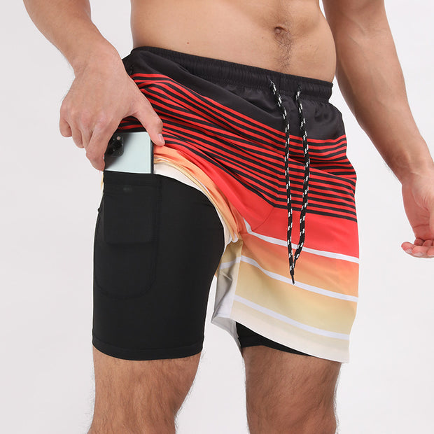 Gradient Printed Shorts