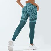 Leopard print fitness pants high waist butt lifting leggings