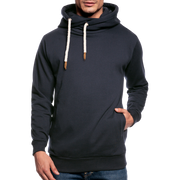 Shawl Collar Hoodie - navy