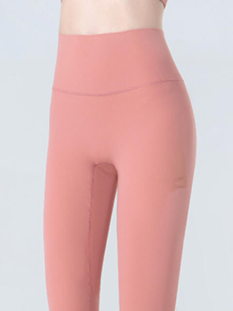 Wide Waistband Cropped Sports Leggings